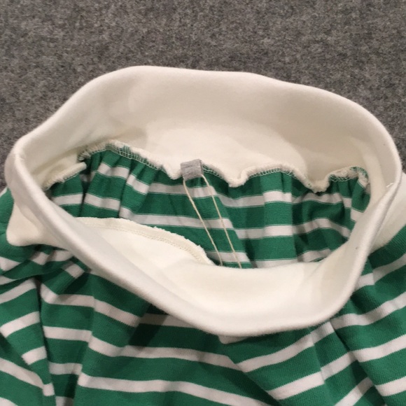 Skirt Girl 4 100% Cotton Heavyweight Green Stripe Midi Straight Mom & Pop’s Kids - Picture 6 of 9